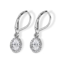 EverTrue 100 Facets Moissanite (Ovl 6x4mm) Earrings in Platinum Bond with Stainless Steel 1.10 ctw 8624865