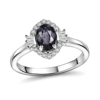 Certified & Appraised D'Joy Premium Platinum Spinel and Moissanite 1.15 ctw Ring in Rhodium Over Sterling Silver