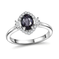 Certified & Appraised D'Joy Premium Platinum Spinel and Moissanite 1.15 ctw Ring in Rhodium Over Sterling Silver