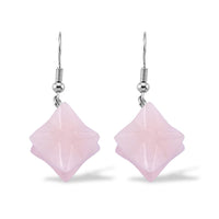 Green Aventurine Earrings in Silvertone 35.00 ctw