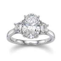 950 Platinum Old Mine Cut Luxuriant Lab Grown Diamond (E-F, VS) Ring (Size 7.0) (5.50 g) 3.00 ctw