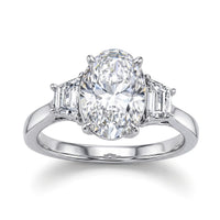 Platinum Luxuriant Lab Grown Diamond (E-F, VS) Royal Lotus Ring (Size 10) (5.50 g) 3 ctw..