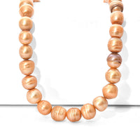 Golden Dyed Pearl Endless Necklace (44 Inches)