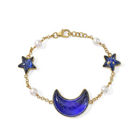 GP Murano Style Pearl Bracelet in 18K Vermeil Yellow Gold Over Sterling Silver (7.25 In)