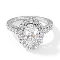 14K White Gold Luxuriant Lab Grown Diamond (VS2) Halo Ring (Size 5.0) (6.0 g) 3.00 ctw