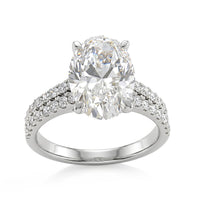 Auction of the Month 14K White Gold Luxuriant Lab Grown Diamond (G, VS2) Solitaire Ring (Size 7.0) 4.50 ctw