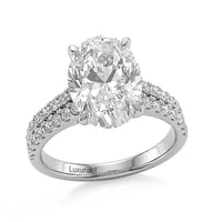 Auction of the Month 14K White Gold Luxuriant Lab Grown Diamond (G, VS2) Solitaire Ring (Size 7.0) 4.50 ctw