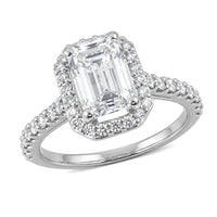 Closeout Memorial Day Deal Luxuriant Lab Grown Diamond VS2 2.50 ctw Halo Ring in 950 Platinum 4.90 Grams