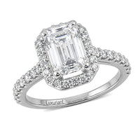 Closeout Memorial Day Deal Luxuriant Lab Grown Diamond VS2 2.50 ctw Halo Ring in 950 Platinum 4.90 Grams