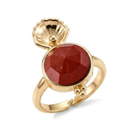 Yellow Tigers Eye Ring in Goldtone (Adjustable) 5.00 ctw