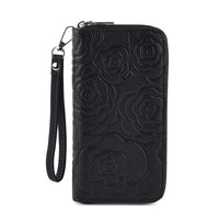 La Marey Black Genuine Leather RFID Protected Women''s Wallet