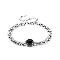 Hypersthene 5.00 ctw Beaded Bracelet in Silvertone