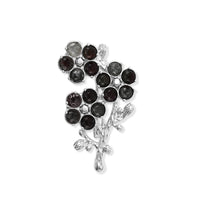 Multi Color Phantom Quartz 10.00 ctw Brooch in Silvertone