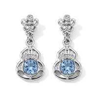Aquamarine 2.00 ctw Earrings in Silvertone