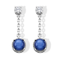 Kyanite 5.01 ctw Earrings in Silvertone