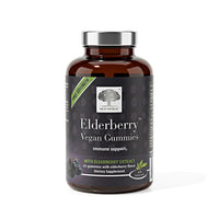 New Nordic Elderberry Vegan Gummies 60 Count- Black