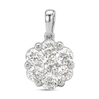 Luxuriant Lab Grown Diamond SI1 0.80 ctw Pendant without Chain in Sterling Silver