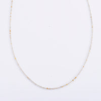 Golden Rutilated Quartz Beaded Necklace in Silvertone (15.5+17.5 Inches) 10.00 ctw