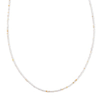 Golden Rutilated Quartz Beaded Necklace in Silvertone (15.5+17.5 Inches) 10.00 ctw