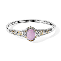 EverTrue Kunzite Full Bangle in 18K YG Plated and Platinum Bond 12.40 ctw