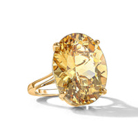 Luxoro 10K Yellow Gold Premium Yellow Labradorite Ring (4.50 g) 14.75 ctw