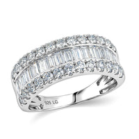 Lab Grown Diamond SI1 2.17 ctw Ring in Sterling Silver (Size 6.0)