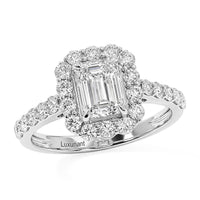 Lab Grown Diamond SI1 1.90 ctw Ring in Sterling Silver (Size 6.0)