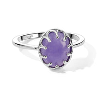D''Joy Purple Jade (D) Fancy Ring in Rhodium Over Sterling Silver (Size 10.0) 3.50 ctw