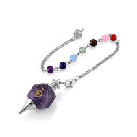 Amethyst Pendulum in Silvertone 90.00 ctw