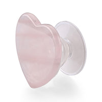 Rose Quartz Heart Phone Holder (50x50mm) 150.00 ctw