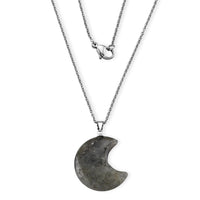 Labradorite 25.00 ctw Pendant in Silvertone with Stainless Steel Necklace (20 Inches)