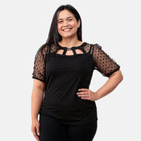 Daily Line Black Cut Out Top-S