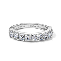 Luxuriant Lab Grown Diamond (G-H, SI) Band Ring in 18K Vermeil RG Over Sterling Silver (Size 10) 1.00 ctw