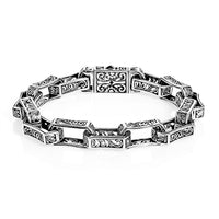 D'Joy Bali Legacy Sterling Silver Men's Link Bracelet (7.50 In) (27.81 g)