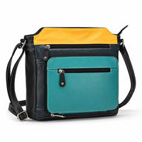 La Marey Multi Combo Genuine Leather Shoulder Bag with Front Pocket RFID