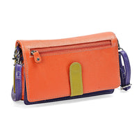 La Marey Multi Color Genuine Leather Crossbody Bag with RFID Lining