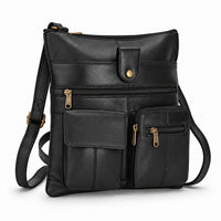 La Marey Black 100% Genuine Leather Crossbody Bag