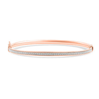 14K RG Over Sterling Silver Bangle Bracelet (7.50 In) (5.03 g)