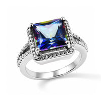 EverTrue Blue Mystic Topaz Ring in Stainless Steel (Size 10.0) 6.15 ctw