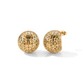 Textured Dome Earrings in ION Plated YG Stainless Steel - Sticky add to cart bar