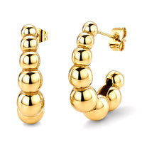 Stacked Bar Earrings in ION Plated YG Stainless Steel