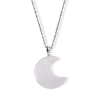 White Quartz 25.00 ctw Pendant in Platinum Bond with Stainless Steel Necklace 20 Inches