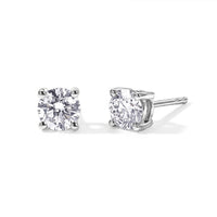 IGI Certified Luxuriant Lab Grown Diamond E-F VS 1.00 ctw Stud Earrings in Rhodium Over Sterling Silver