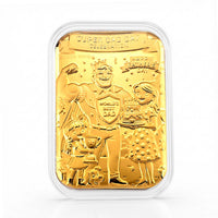 24K Gold Super Dad Day Celebration Embossed Sheet (31x45.5mm) 10mg Custom Light Display Box Free with Purchase