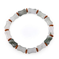 Green Jade (D) 105.00 ctw Beaded Stretch Bracelet (6.25-6.75In)