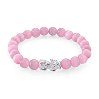 Lab Created Cat's Eye 65.00 ctw Bracelet in Sterling Silver (6.00-6.50In)