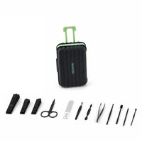 Livmore Green Stainless Steel 12pcs Manicure Set - Pink
