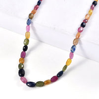 D'Joy Multi Sapphire  Necklace (18-20 Inches) in Rhodium OverSterling Silver 150.00 ctw 8638768