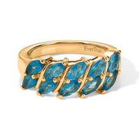 EverTrue Malgache Neon Apatite 1.50 ctw Ring in 18K YG Plated (Size 6.0)