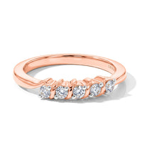 Luxuriant Lab Grown Diamond G-H-SI Ring in 18K Vermeil Rose Gold Plating Over Sterling Silver 0.25 ctw